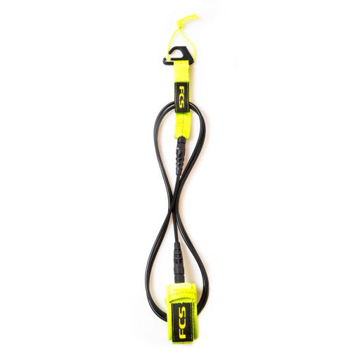 FCS Comp Essential Surfboard Leash 6ft - Yellow/Black