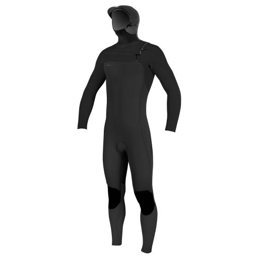 O'Neill Hyperfreak 5/4+ Chest Zip Hooded Wetsuit - Black